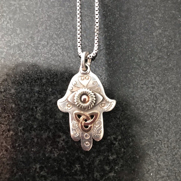 Jewelry - Sterling silver and 14k necklace